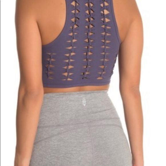 NWT Free People Revelation Crop Top Purple S/4-6 - Picture 5 of 8